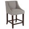 Flash Furniture Carmel Series Grey Fabric/Wood Stool, 24" CH-182020-24-LTGY-F-GG - alternate 2